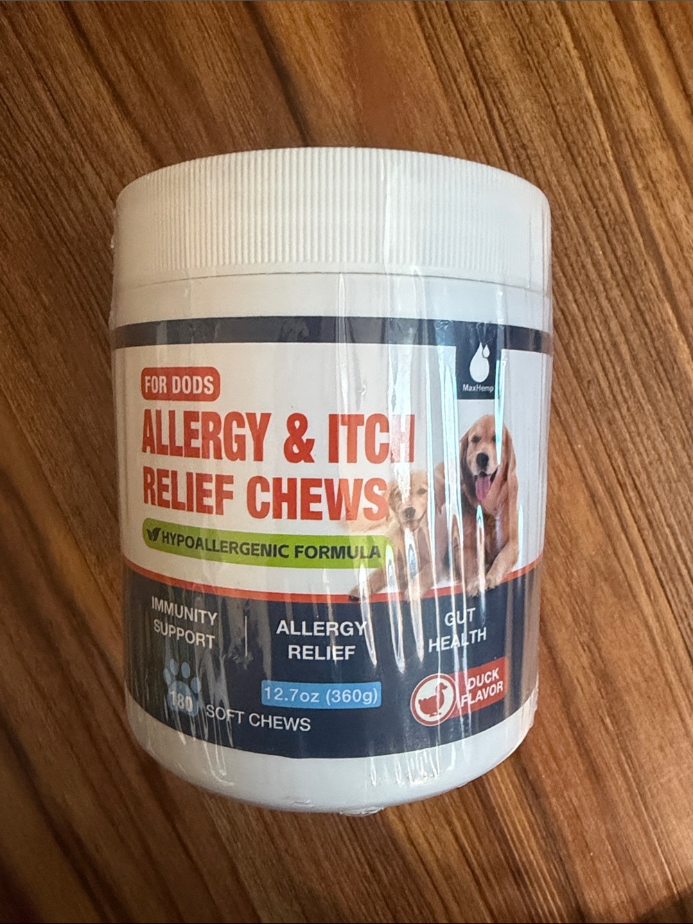 Allergy & Itch Relief Chews for Dogs - Hypoallergenic Formula (White/Blue)